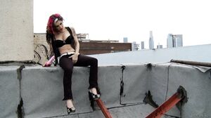 L A Rooftop Masturbation - Joanna Angel