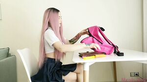 MarcelinAbadir - Schoolgirl masturbating with Pink Toy